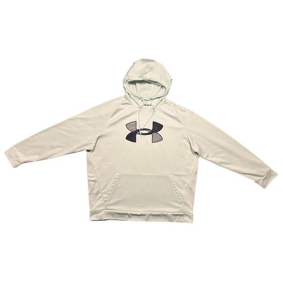 Under Armour Pale Green Blue Logo Loose Fit Pullover Hoodie Womens Size XXL - Picture 5 of 9